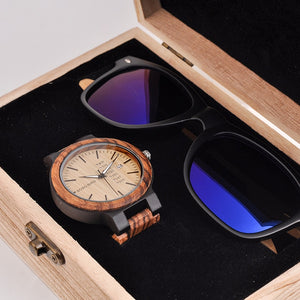Bamboo Hout Horloge Gift Set
