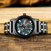 Afbeelding in Gallery-weergave laden, Bamoo Hout Army Chrono