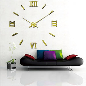 2015 new 3D Fashion Design Large Wall Clock Home Decor Diy Clock